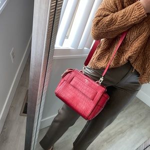 Red leather Guess bag